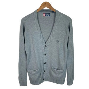 B4 Mens Chaps Ralph Lauren Preppy Thick Knit Cardigan Sweater L